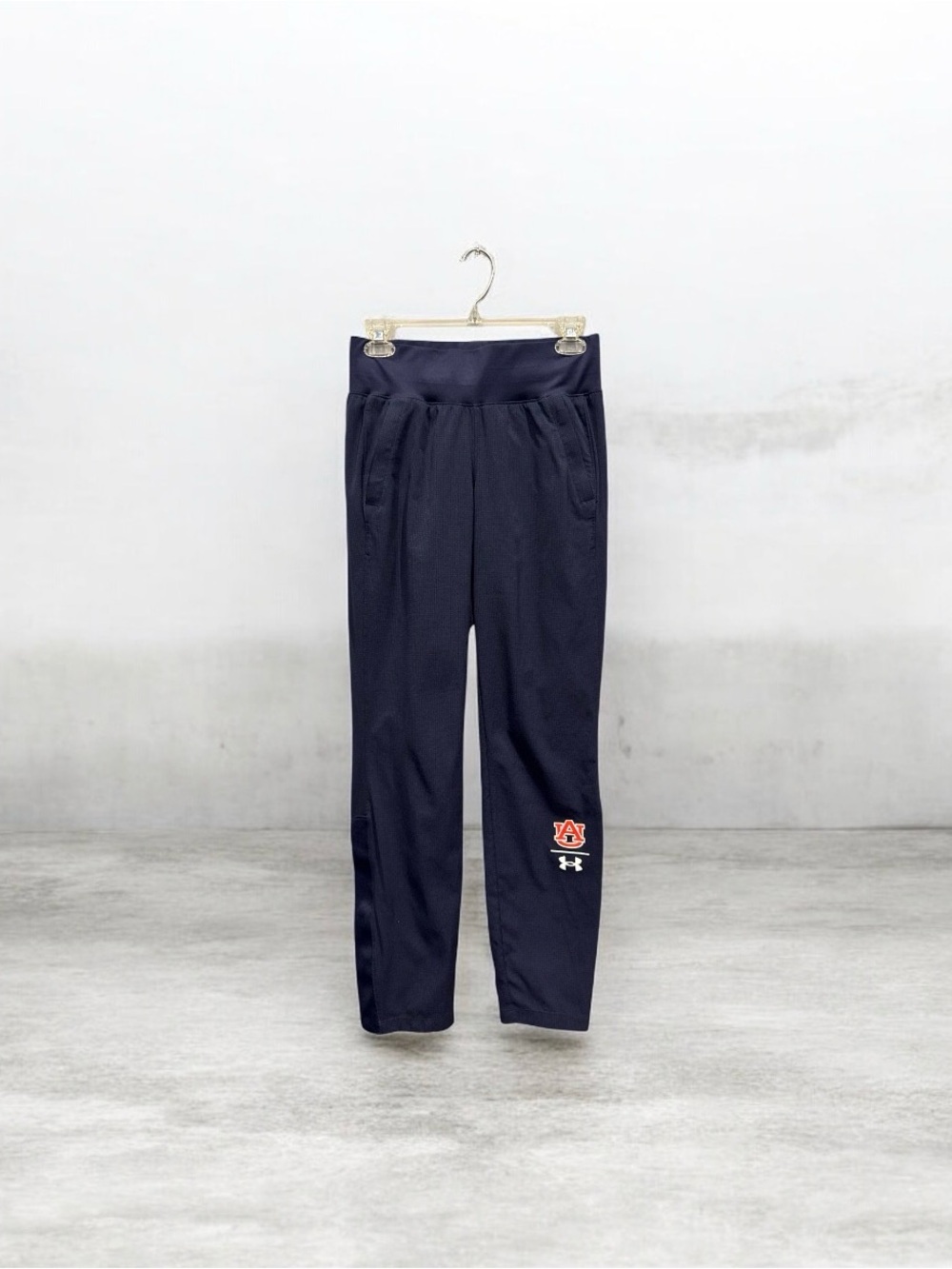 Under Armour Kids Navy Sweatpants with Auburn Patch